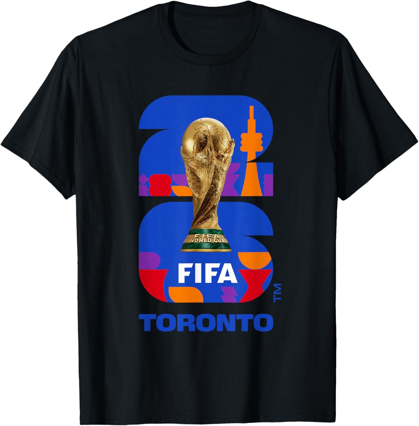 FIFA World CUP26 Toronto Trophy Color T-Shirt - T-Shirt | Black