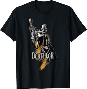 Marvel X-Men Deathlok Paint Texture Graphic T-Shirt - T-Shirt | Black