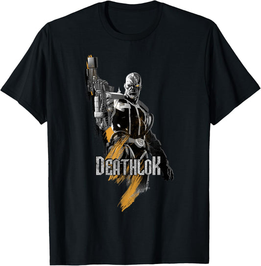 Marvel X-Men Deathlok Paint Texture Graphic T-Shirt - T-Shirt | Black