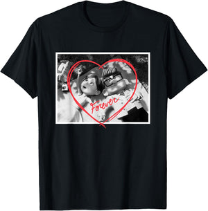 Disney Pixar UP Carl and Ellie Forever Heart T-Shirt - T-Shirt | Black
