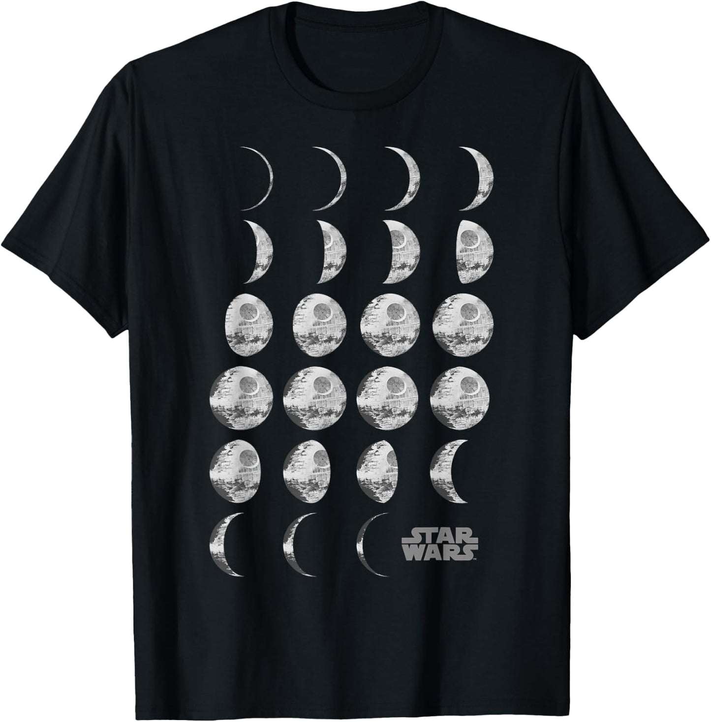 Star Wars Death Star Moon Phases T-Shirt - T-Shirt | Black