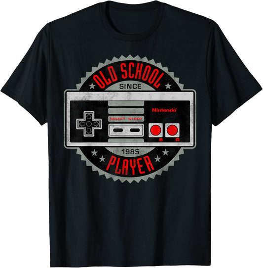 Nintendo NES Controller Old School Since 85 Graphic T-Shirt - T-Shirt | Black