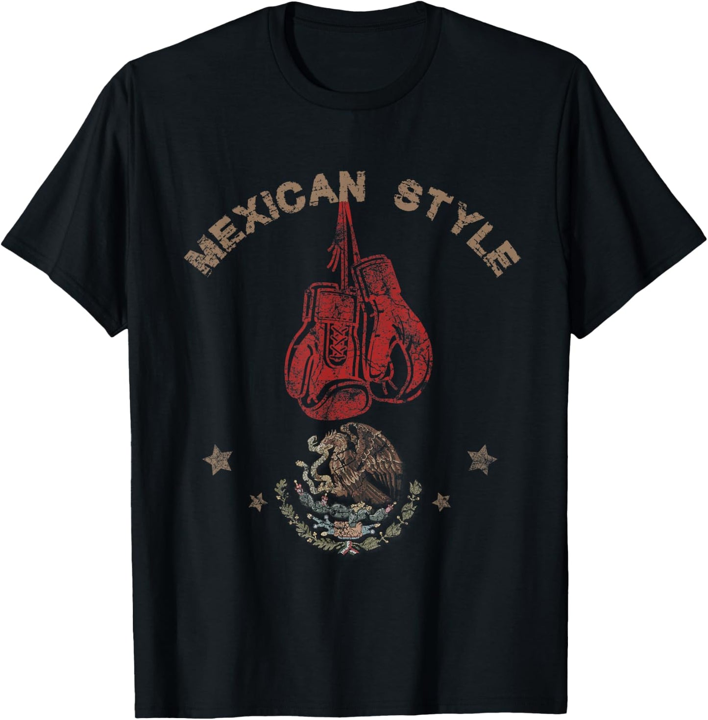 Mexican Vintage style boxing Great boxer T-Shirt - T-Shirt | Black