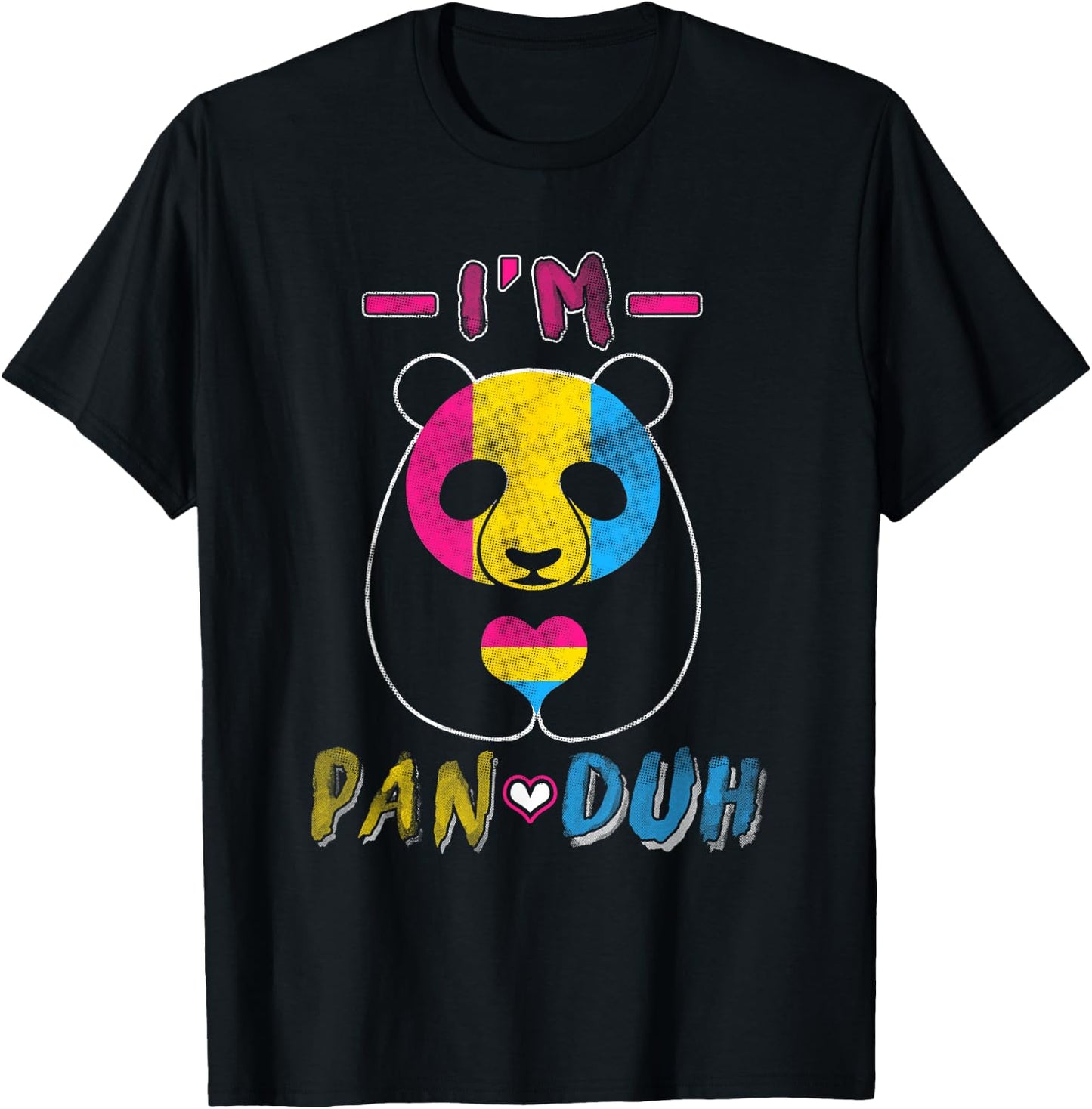 LGBT Gay Pride I'm Pan Duh Panda Pansexual T-Shirt - T-Shirt | Black
