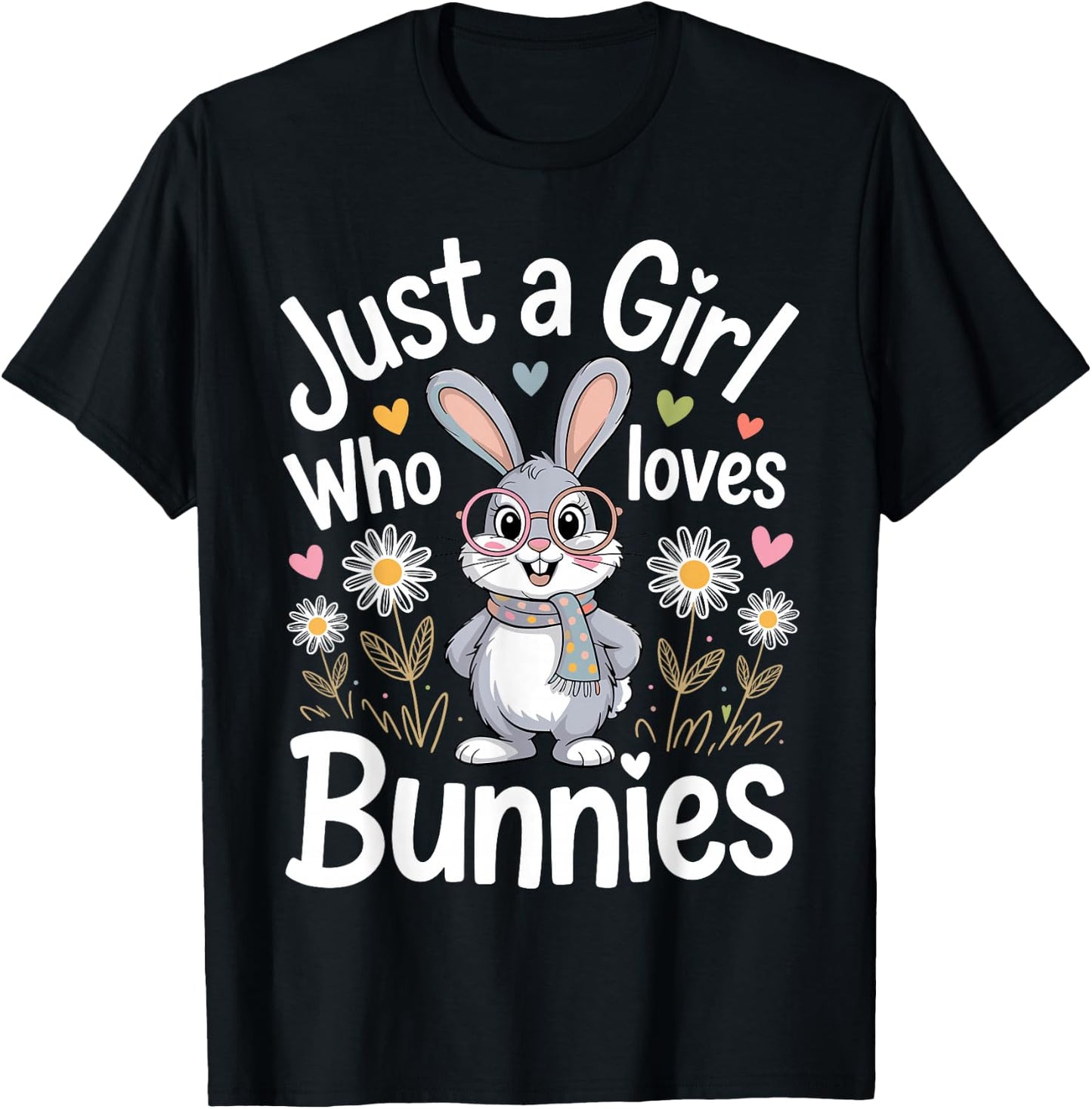 Bunny Art Girls Mom Rabbit Hare Easter Bunny T-Shirt - T-Shirt | Black