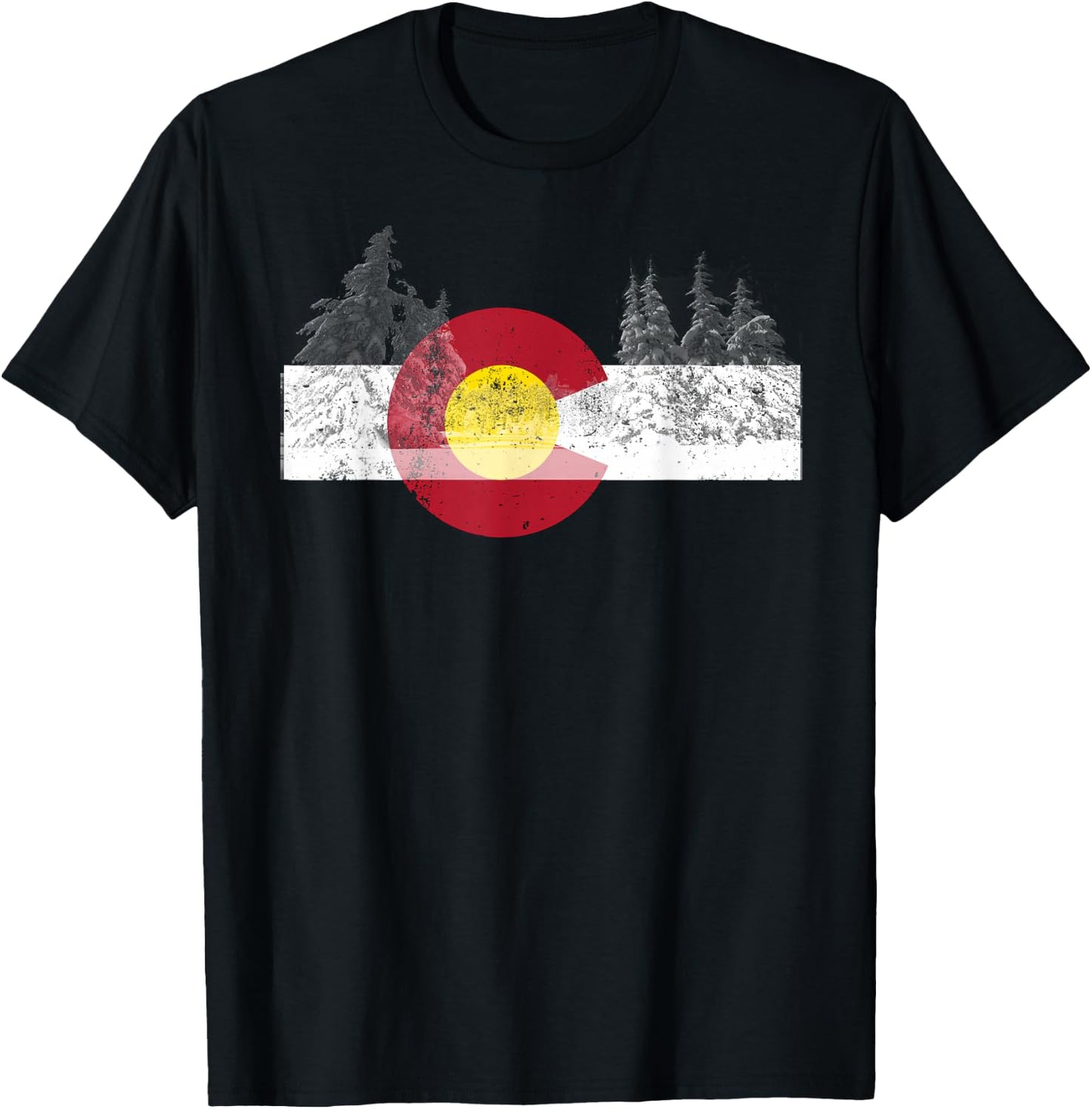 State of Colorado Flag Men Women Kids Novelty Gift T-Shirt - T-Shirt | Black