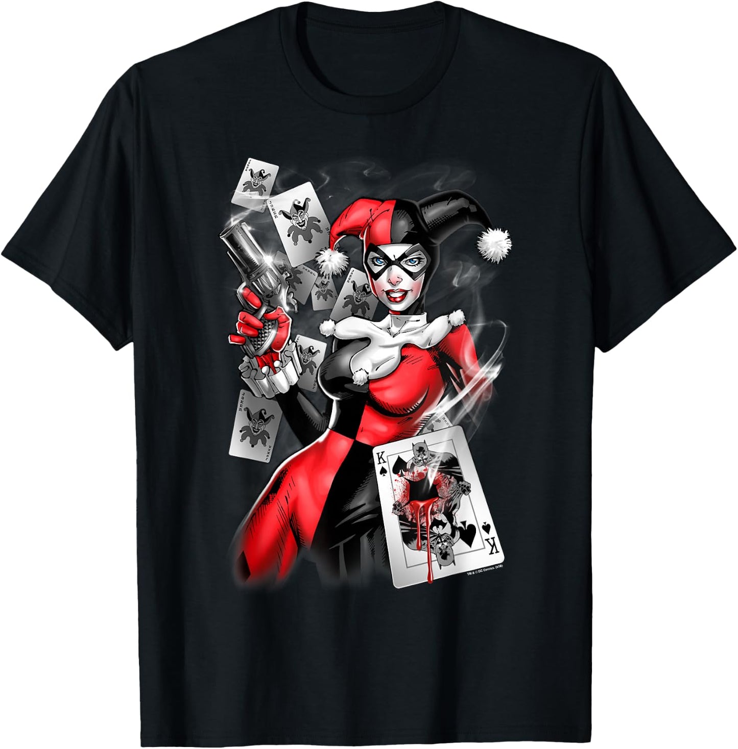 Harley Quinn Smoking Gun T-Shirt - T-Shirt | Black