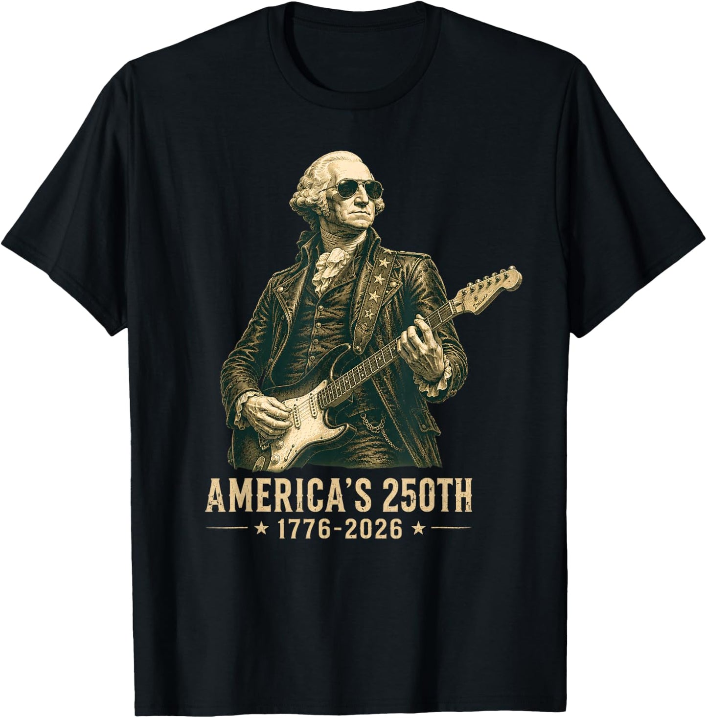 George Washington 250 Anniversary USA 250th Anniversary T-Shirt - T-Shirt | Black