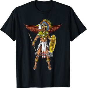 Aztec Eagle Warrior T-Shirt - T-Shirt | Black