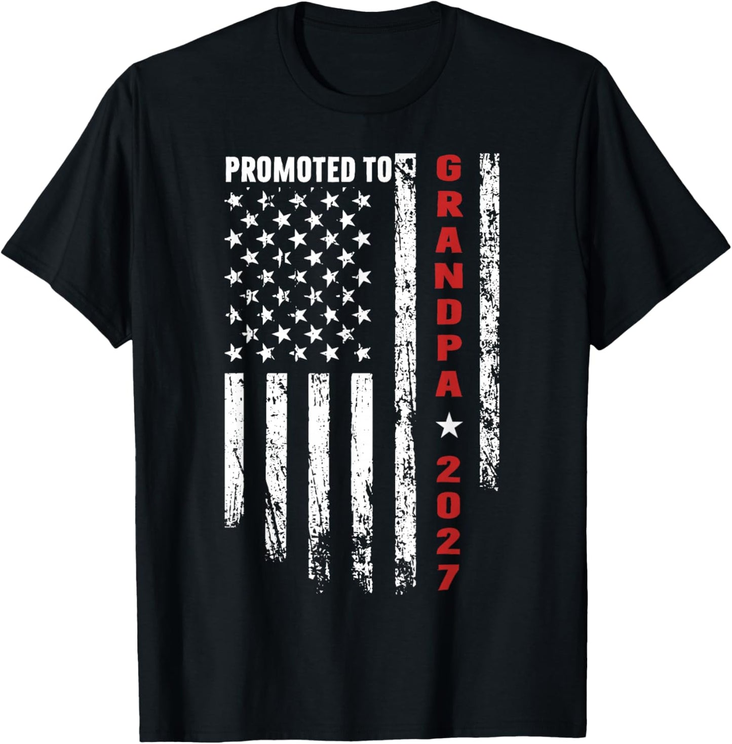 Promoted to Grandpa 2027 Funny Shirt for new Grandpa T-Shirt - T-Shirt | Black
