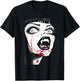 Vampish Vampiress Bares Her Fangs T-Shirt - T-Shirt | Black