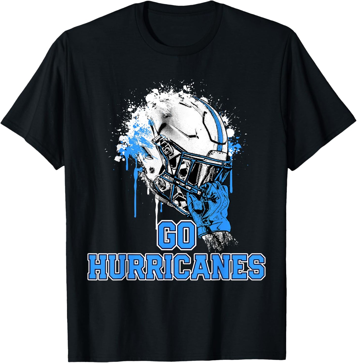 South Plaquemines Hurricanes Rising Helmet GO! T-Shirt - T-Shirt | Black