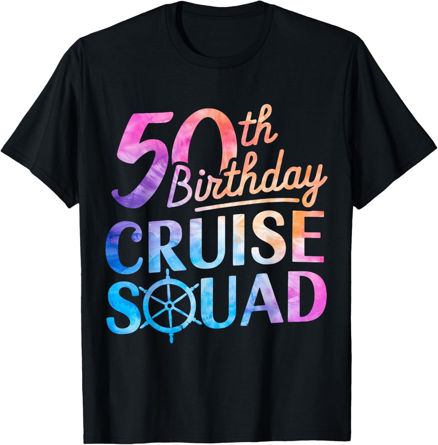 50th Birthday Cruise Squad Funny 50th Birthday Cruise Party T-Shirt - T-Shirt | Black