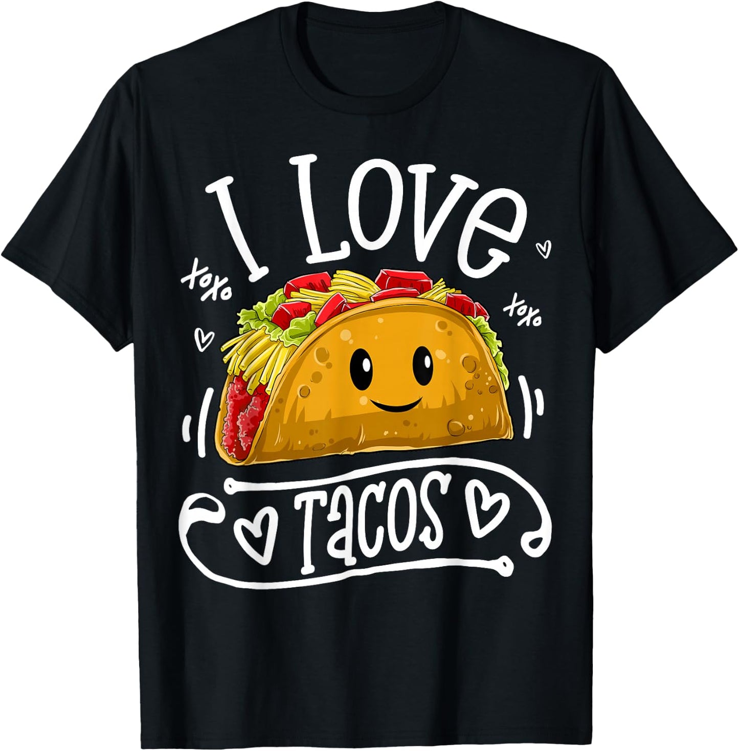 I Love Tacos Cinco De Mayo Women Men Kids Boys Taco Mexico T-Shirt - T-Shirt | Black