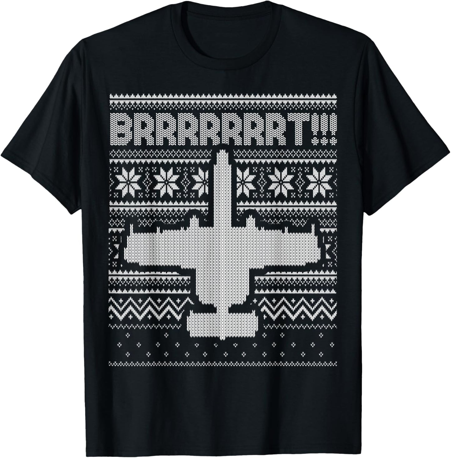 A-10 Warthog Ugly Xmas fighter jet usaf pilot or crew T-Shirt - T-Shirt | Black