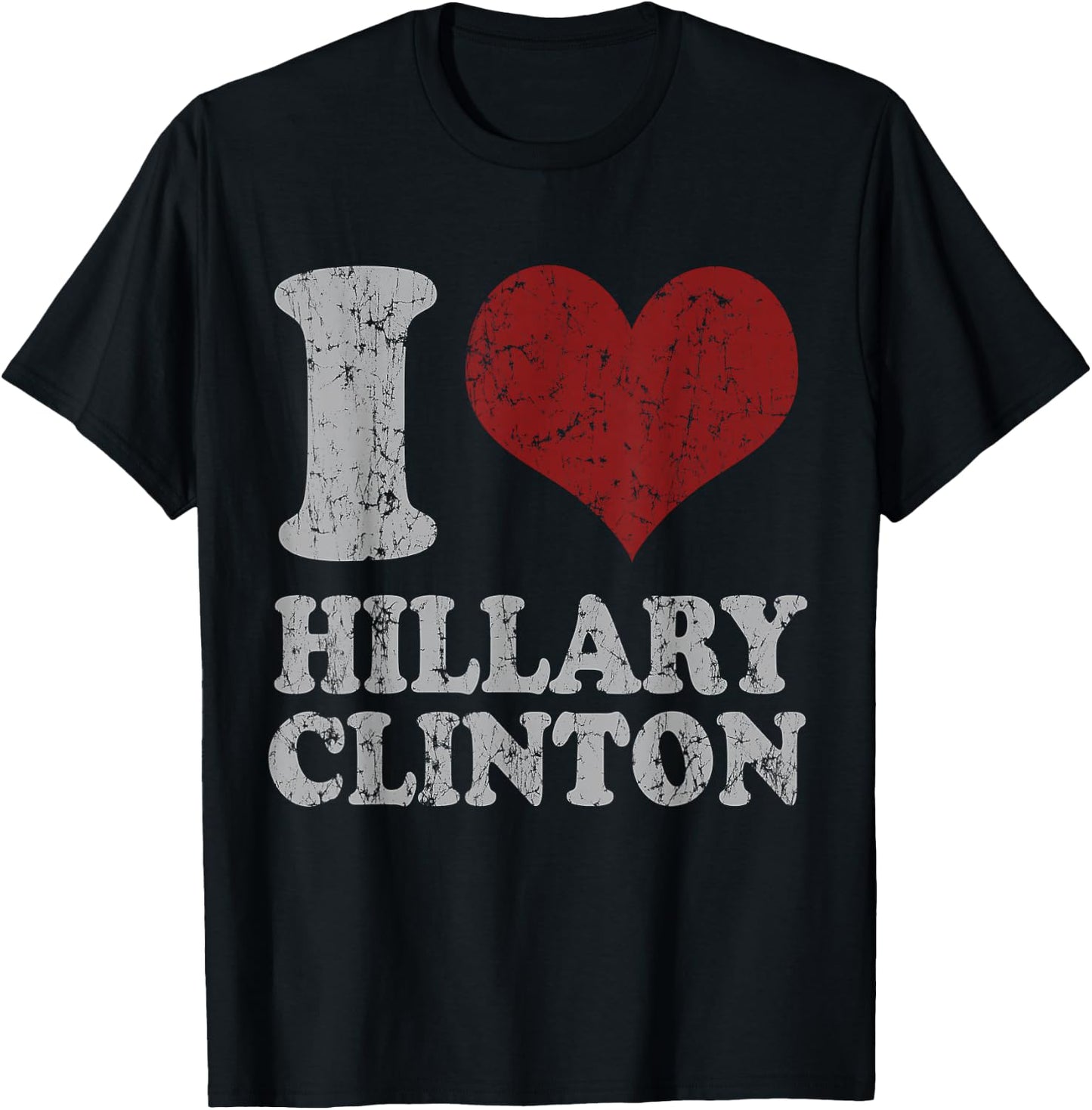 Vintage I Heart Hillary Clinton T-Shirt - T-Shirt | Black