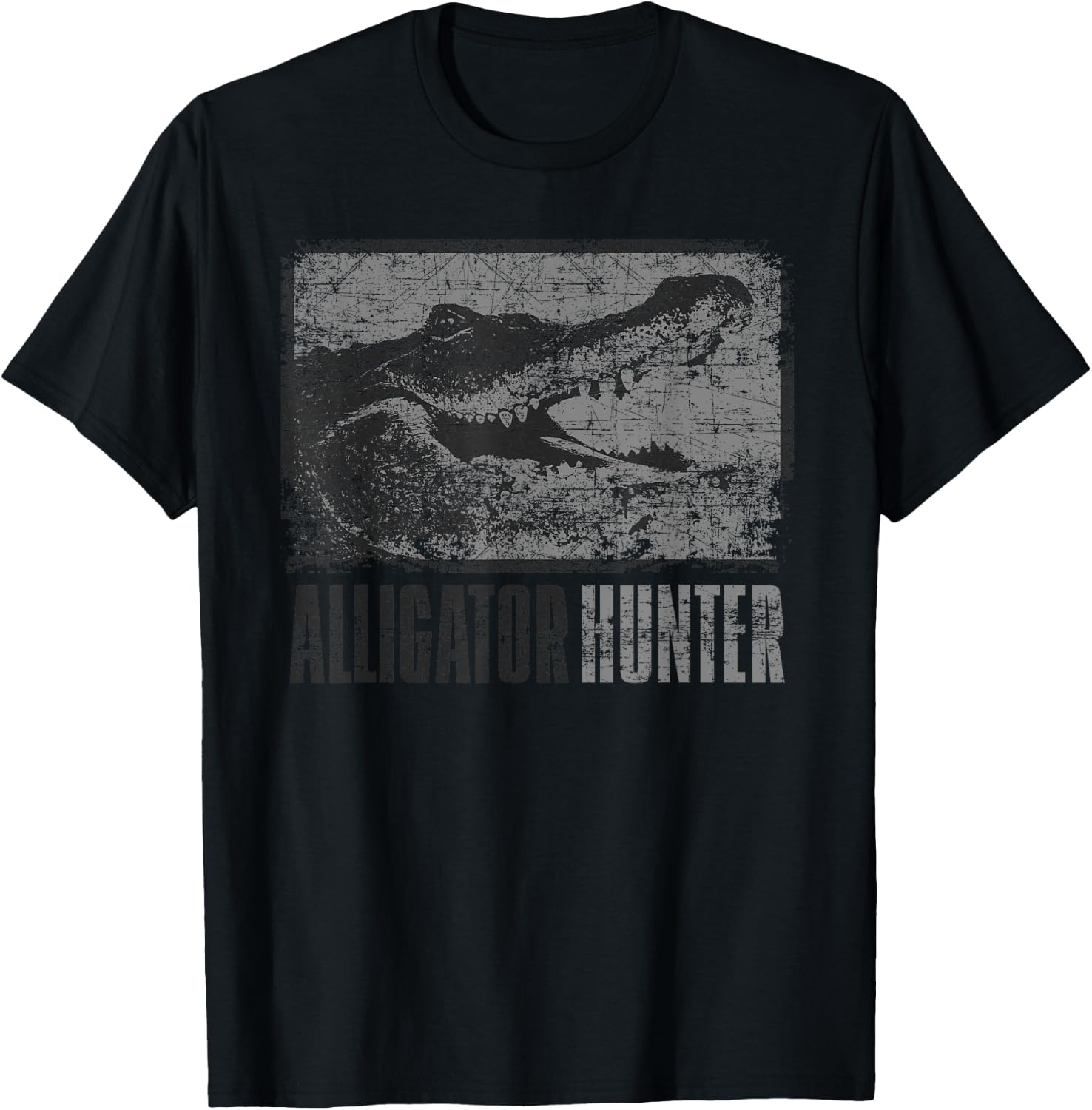 Alligator Hunter Outdoor Gator Hunting Gift T-Shirt - T-Shirt | Black