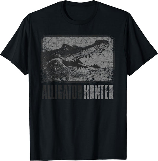 Alligator Hunter Outdoor Gator Hunting Gift T-Shirt - T-Shirt | Black