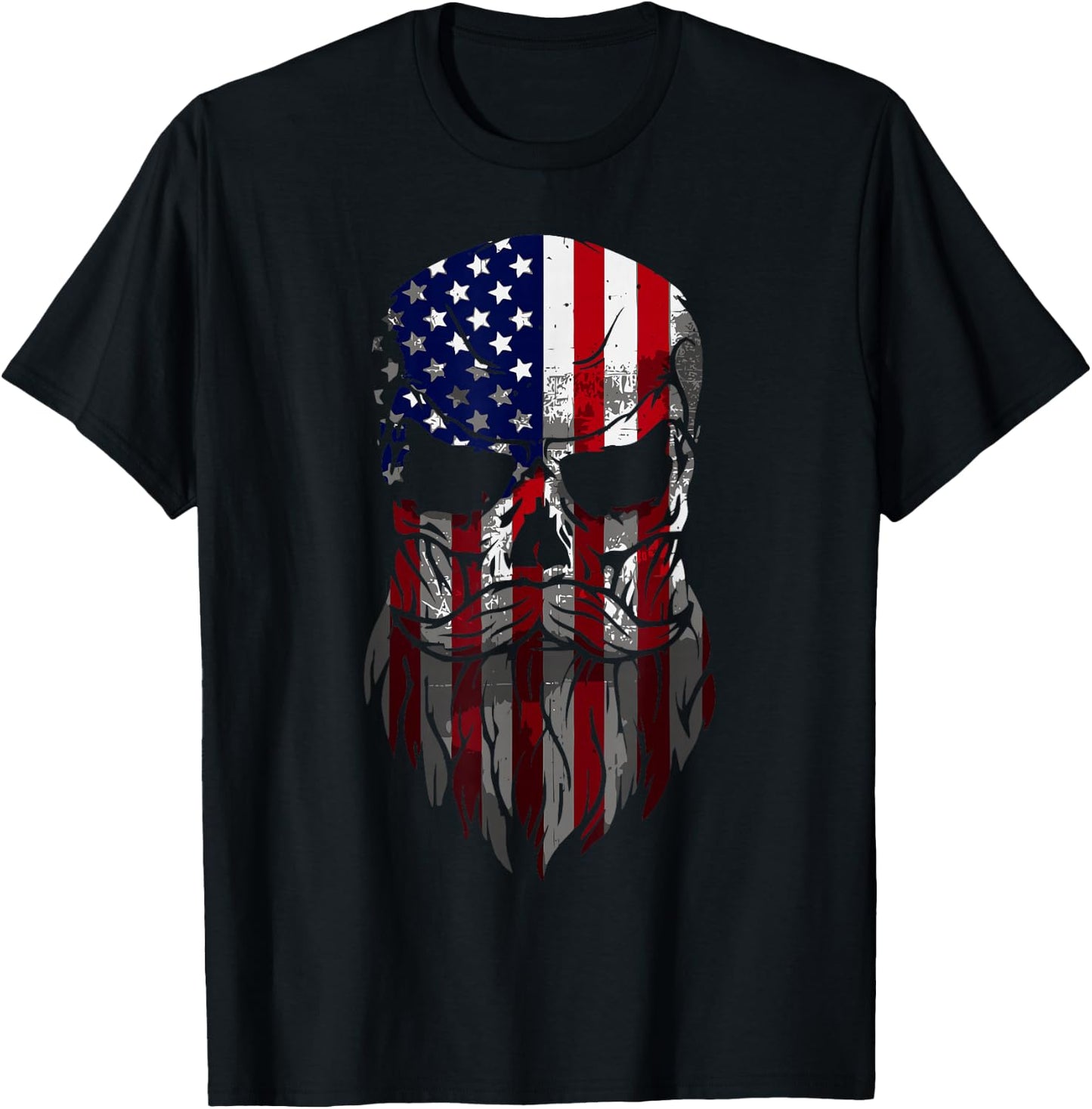 American Beard Skull Men's T-Shirt - T-Shirt | Black