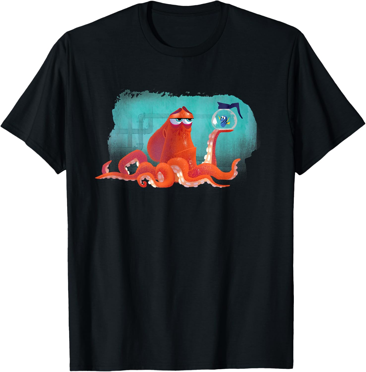 PIXAR Finding Dory Hank and Dory - Adult, Blue, Short Sleeve, Small T-Shirt - T-Shirt | Black