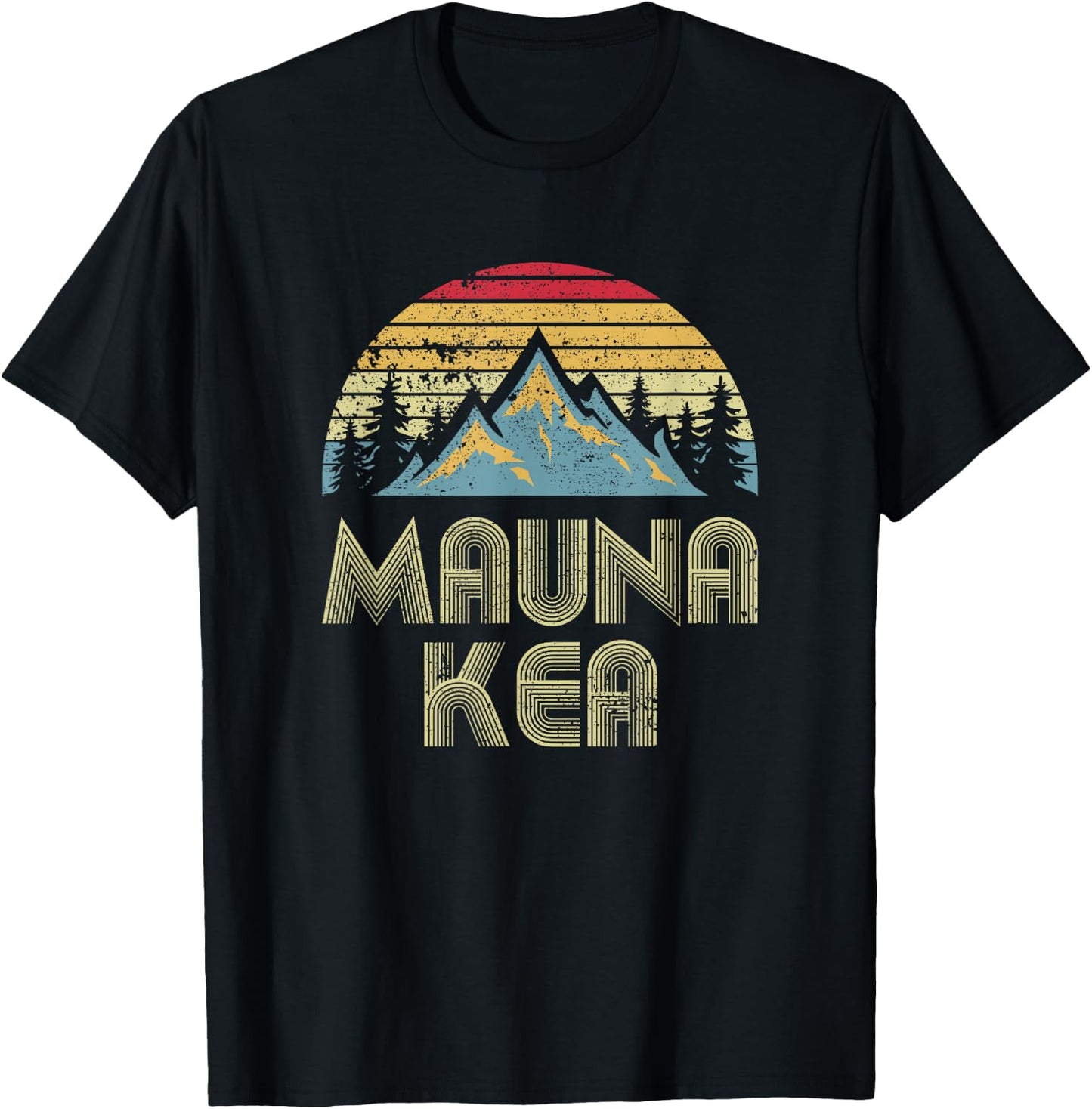 Vintage Mauna Kea Mountain Hawaii T-Shirt - T-Shirt | Black