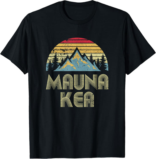 Vintage Mauna Kea Mountain Hawaii T-Shirt - T-Shirt | Black