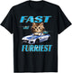 Fast and the Furriest Cats in cars T-Shirt - T-Shirt | Black
