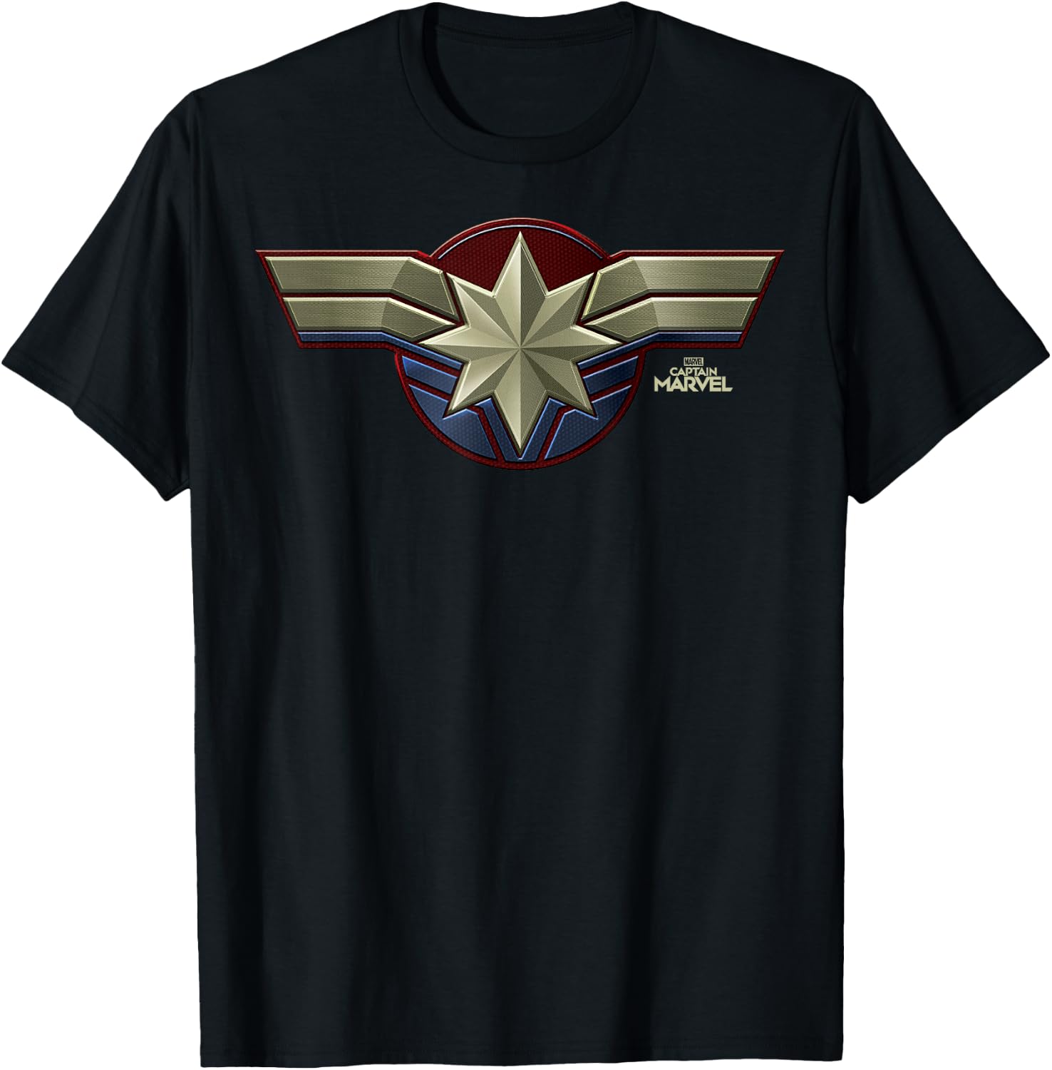 Marvel Captain Marvel Movie Chest Symbol Graphic T-Shirt - T-Shirt | Black