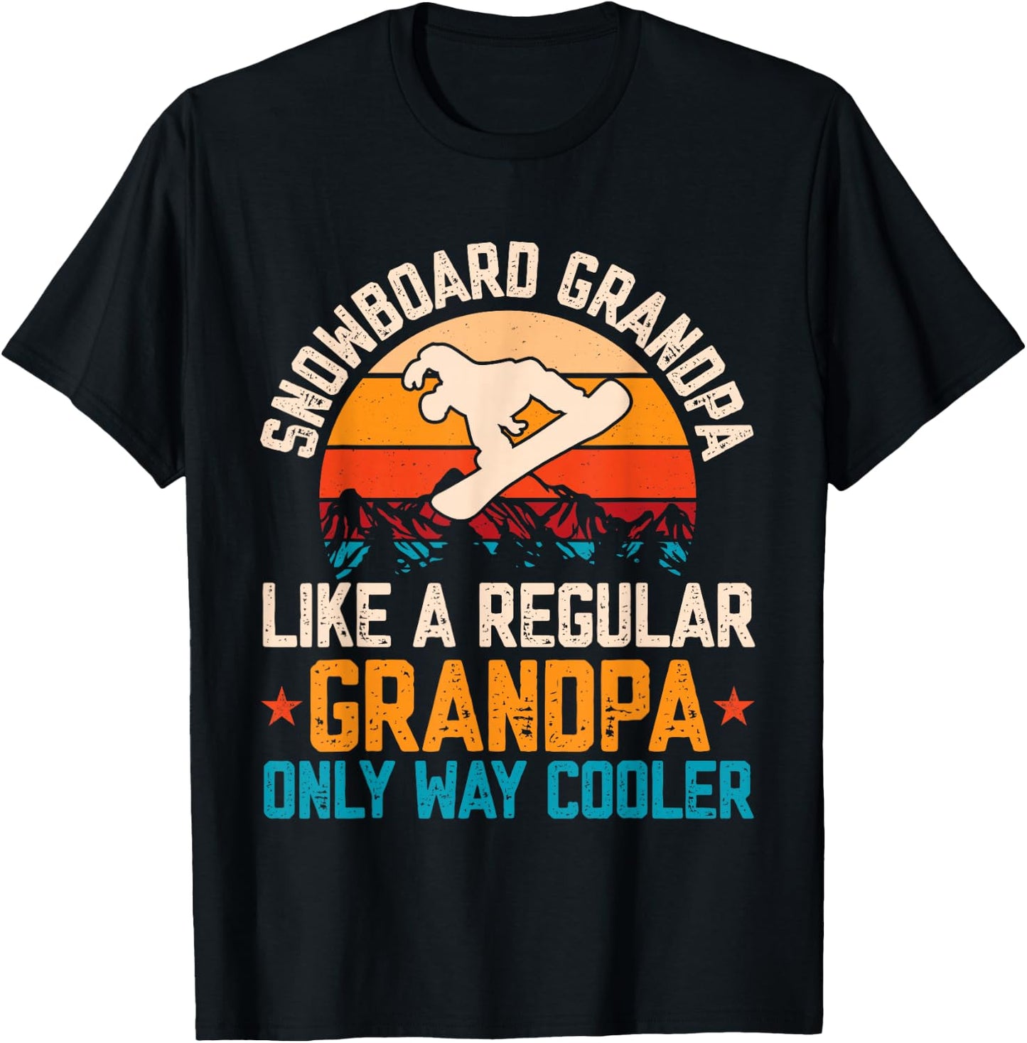 Snowboarding Snowboard Grandpa Snowboarder T-Shirt - T-Shirt | Black