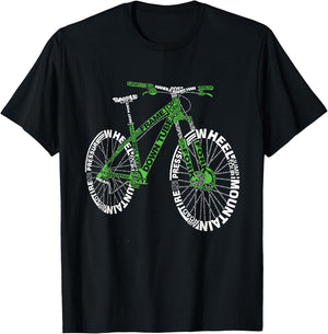 Bicycle Amazing Anatomy Mountain Bike T-Shirt - T-Shirt | Black