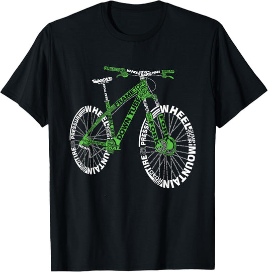 Bicycle Amazing Anatomy Mountain Bike T-Shirt - T-Shirt | Black