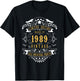 37th Birthday Women 37 Years old Men Born 1989 37 Birthday T-Shirt - T-Shirt | Black