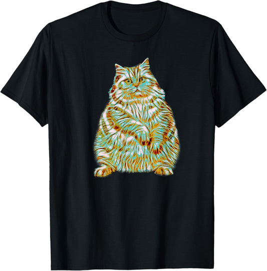 Cute Chonk Cat Shirt - Funny Women Kids Chonk Lovers T-Shirt - T-Shirt | Black