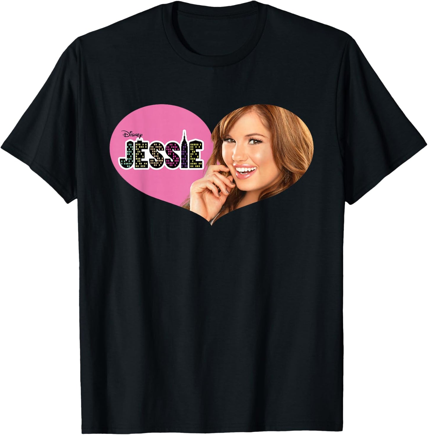 Disney Channel Jessie Pink Heart T-Shirt - T-Shirt | Black
