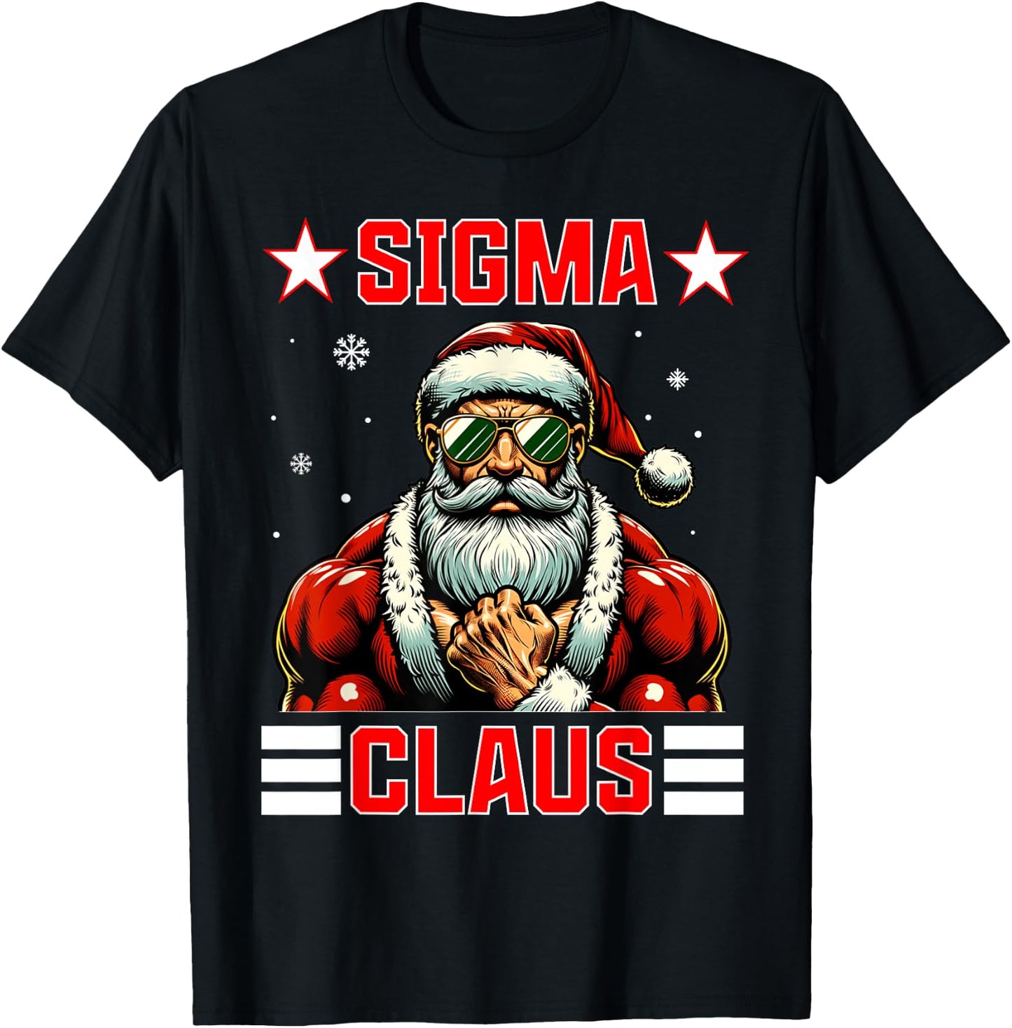 Sigma Claus Funny Christmas Santa Rizz Middle School Kids T-Shirt - T-Shirt | Black
