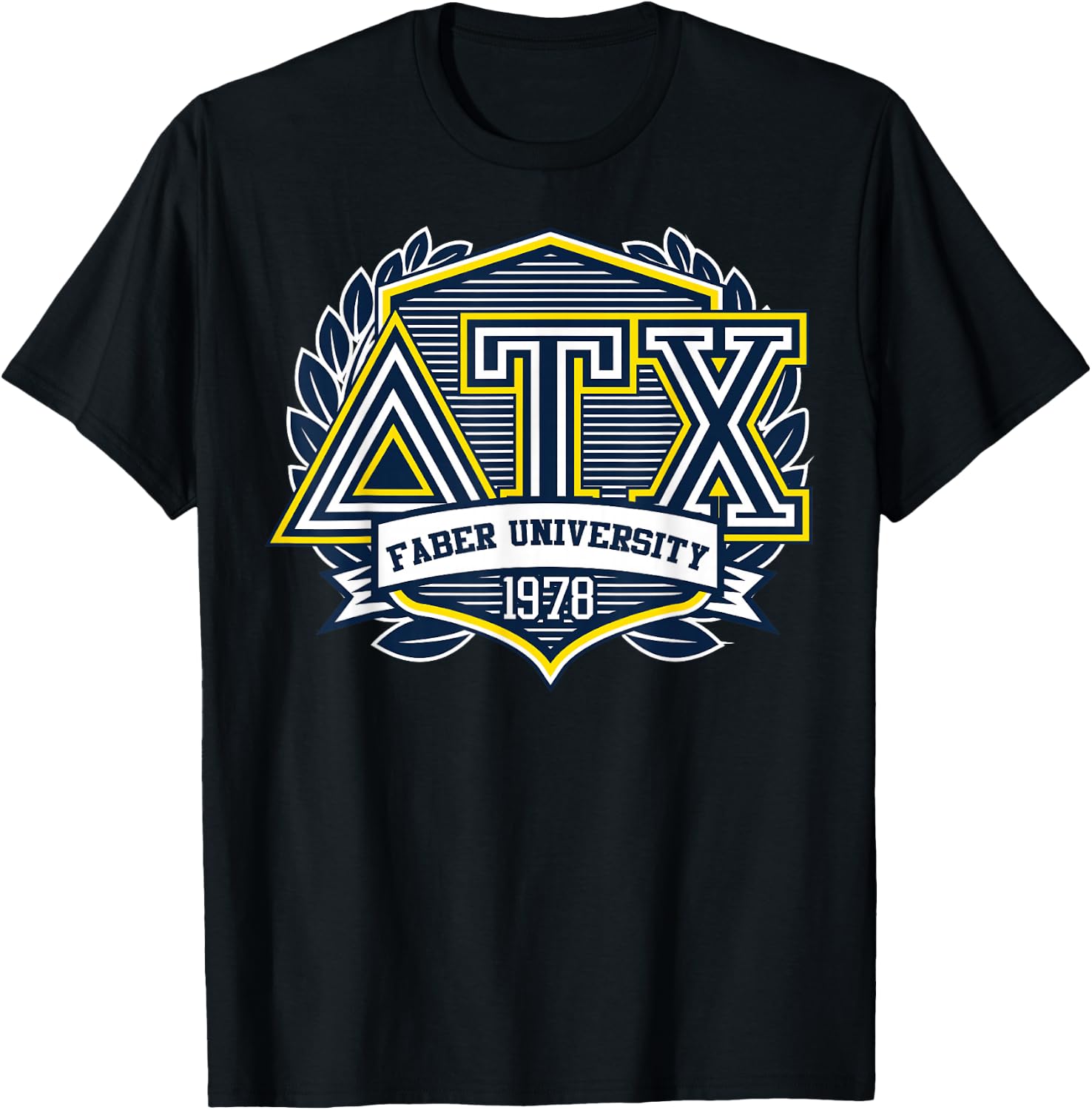 Animal House Faber University 1978 Frat Logo Graphic T-Shirt - T-Shirt | Black