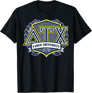 Animal House Faber University 1978 Frat Logo Graphic T-Shirt - T-Shirt | Black