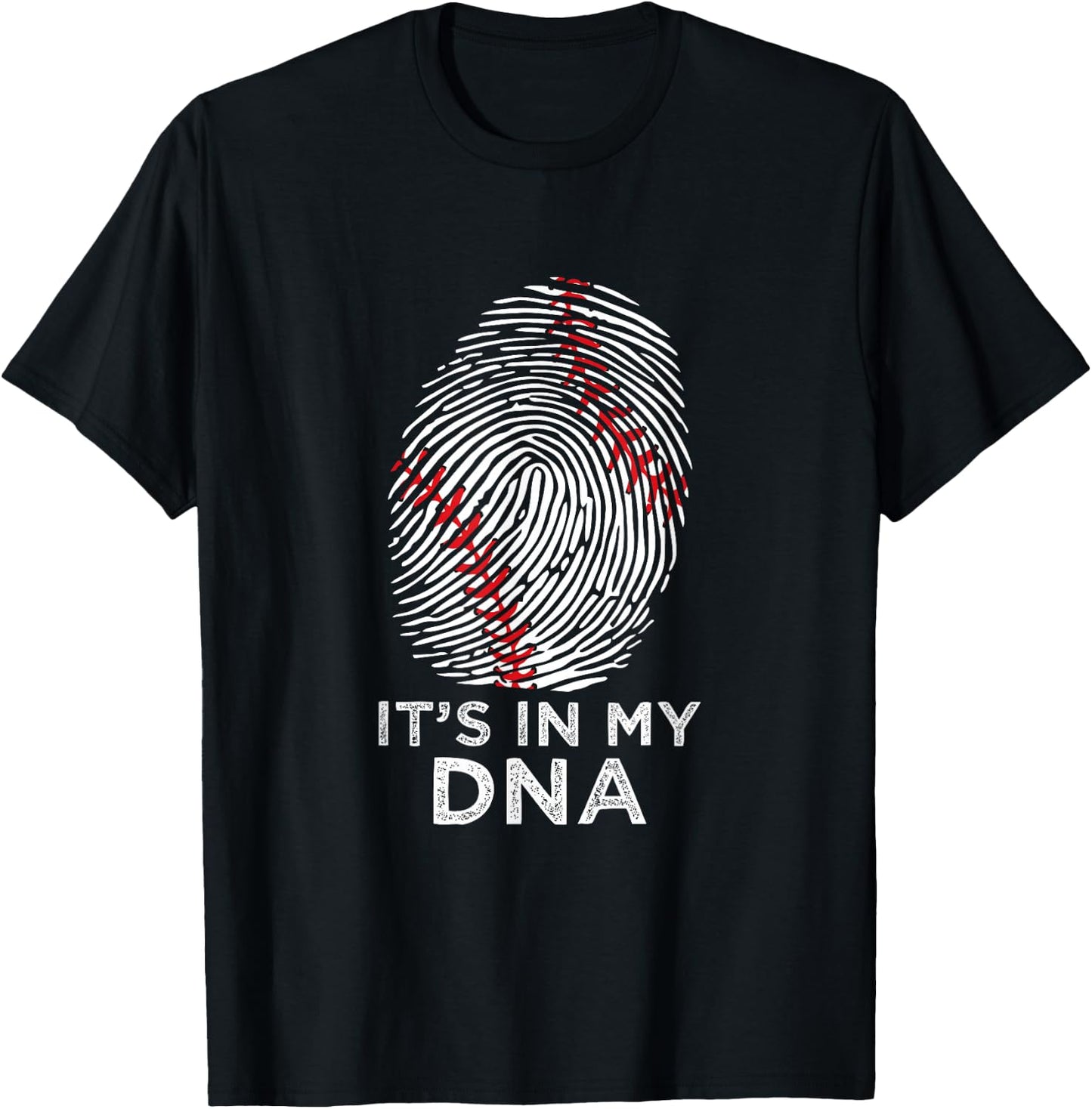 Baseball It's In My DNA T-Shirt - T-Shirt | Black