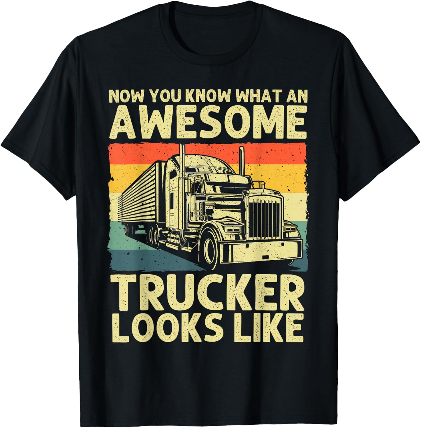 Best Truck Driver Art Dad Women Trucking CDL Trucker T-Shirt - T-Shirt | Black
