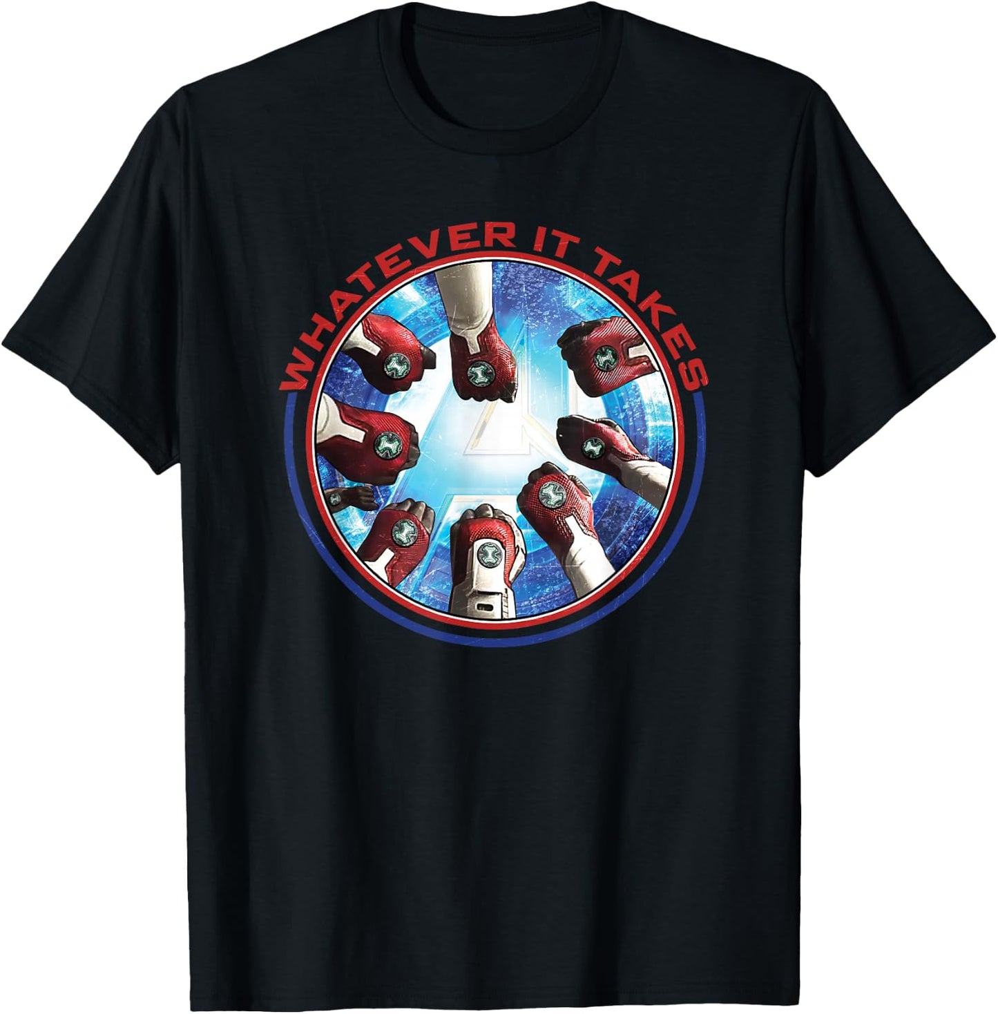 Marvel Avengers Endgame Whatever It Takes Hands in Portrait T-Shirt - T-Shirt | Black