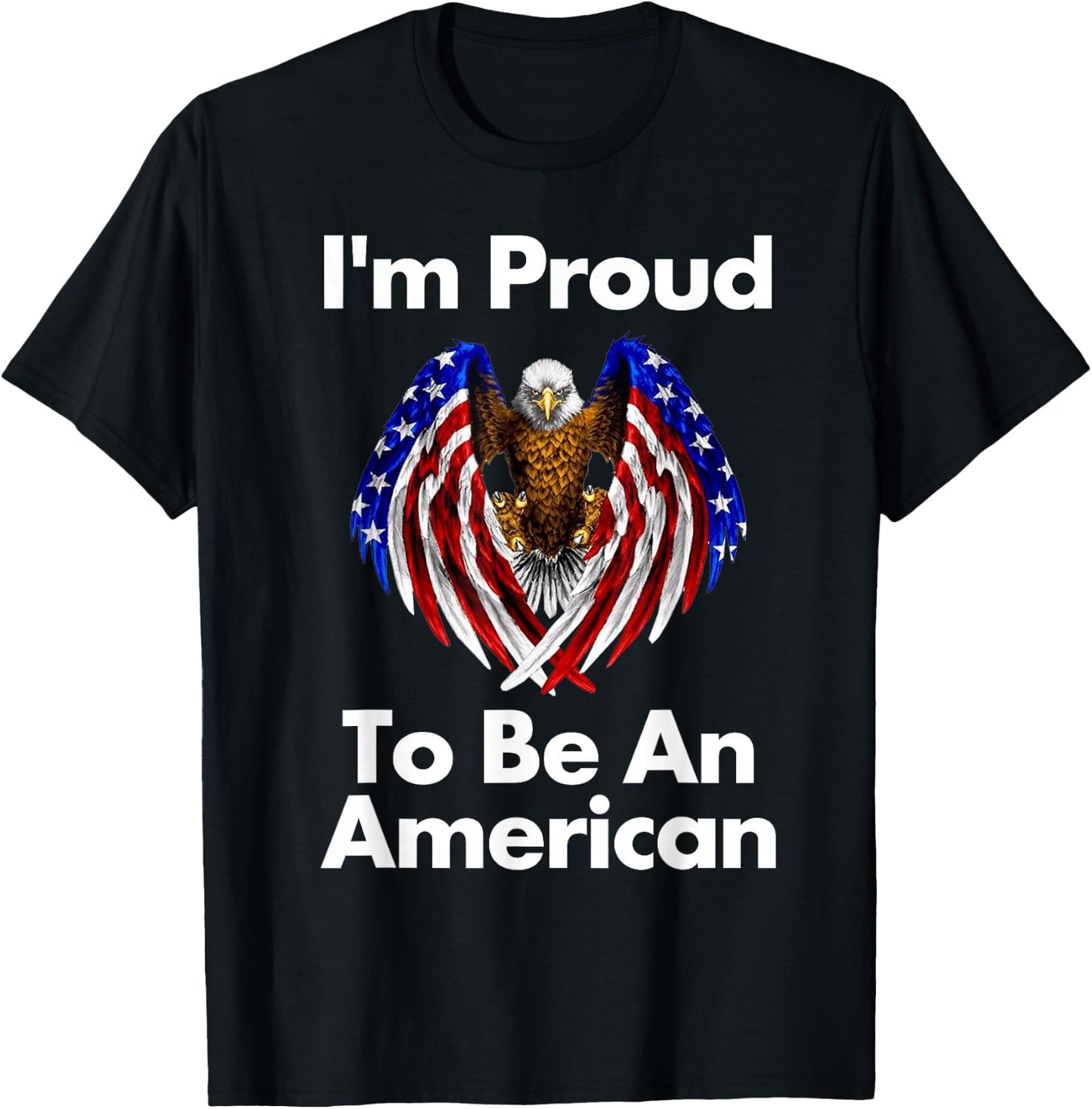 4th of July Proud to Be an American T Shirt T-Shirt - T-Shirt | Black