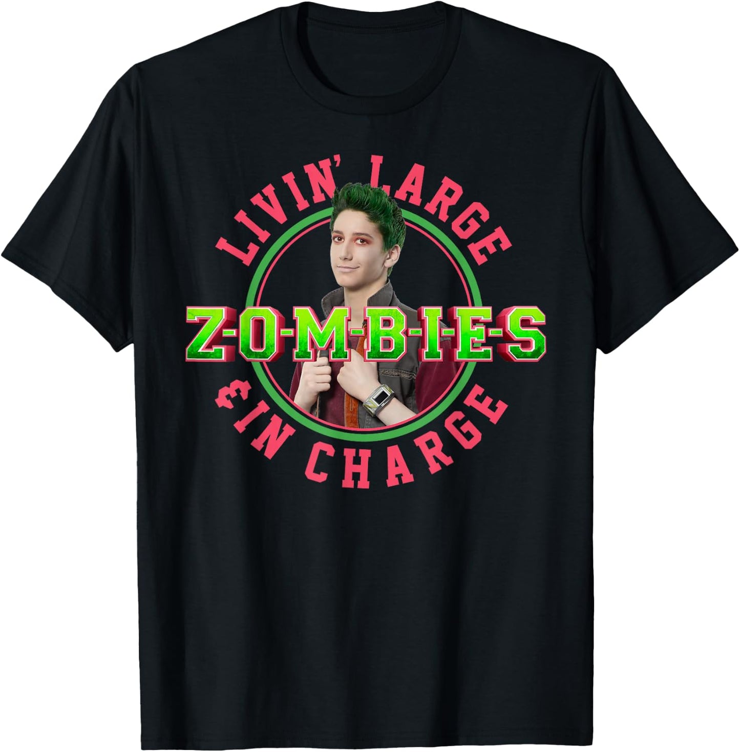 Zombies - Zed Living Large and In Charge T-Shirt - T-Shirt | Black