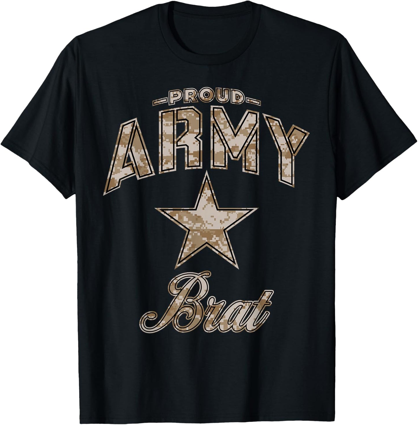 Army Brat Shirts (Camo) T-Shirt - T-Shirt | Black