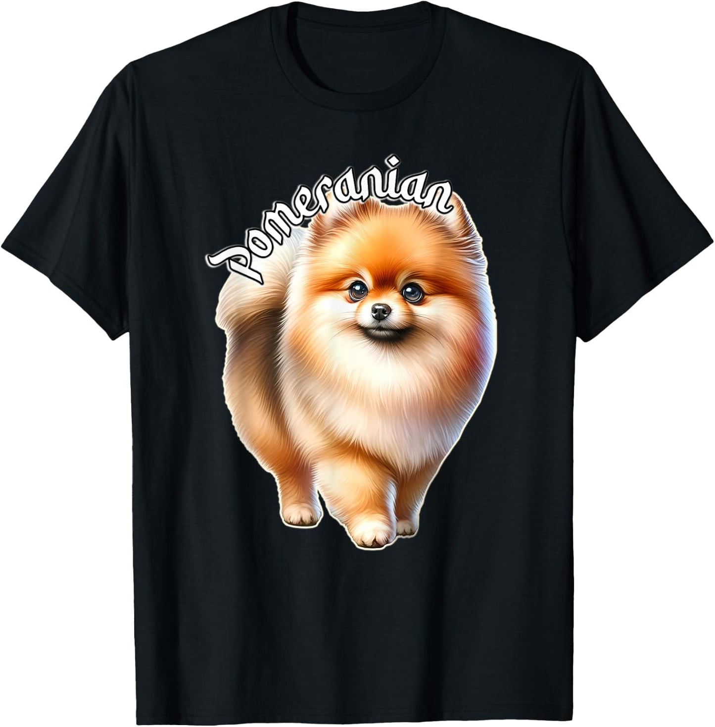 Pomeranian x Cute Pomeranian Dog T-Shirt - T-Shirt | Black