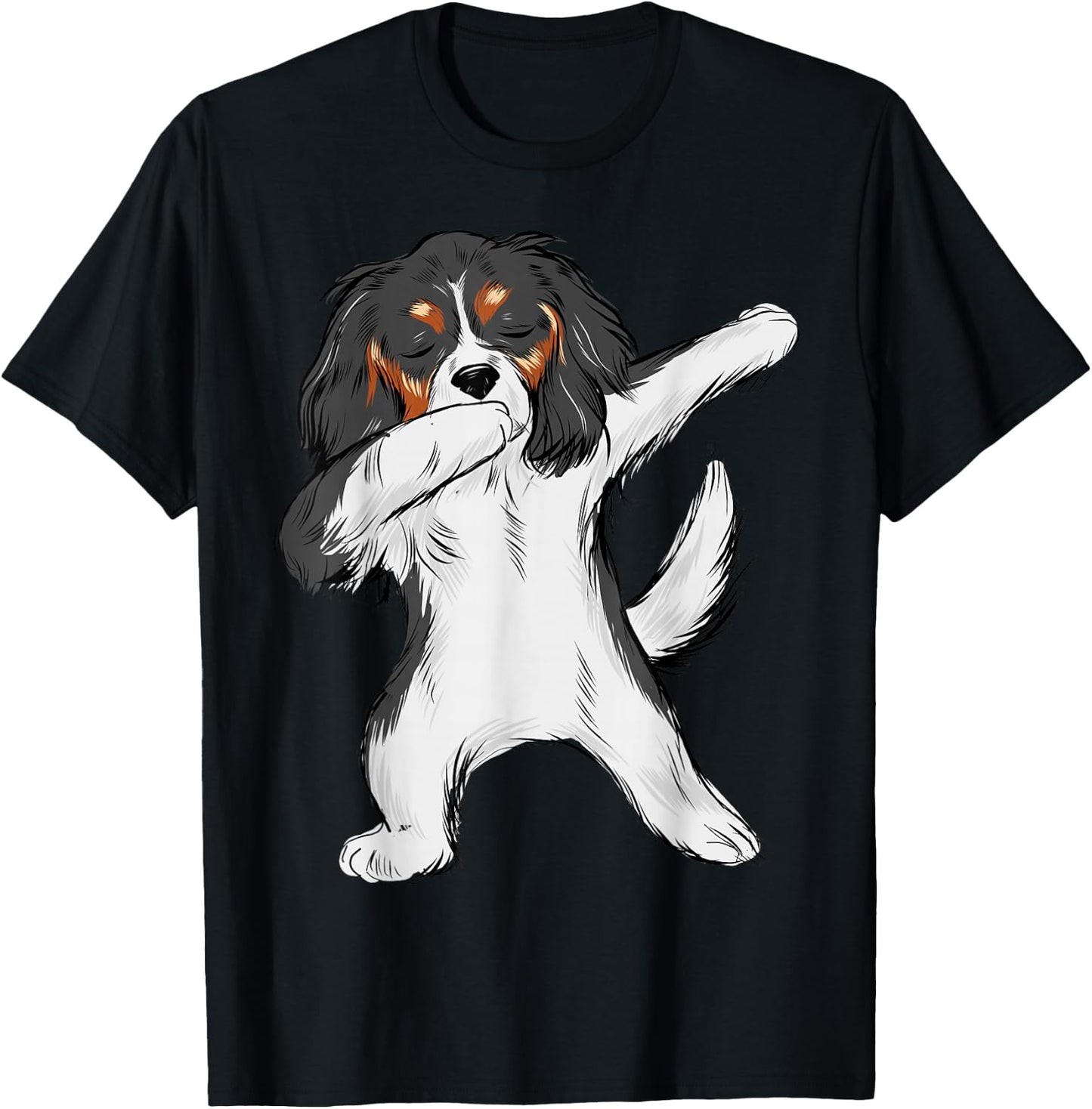 Dabbing Cavalier King Charles Spaniel Boys T-Shirt - T-Shirt | Black