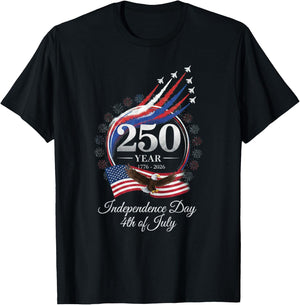 250th Anniversary USA 250 Years American Patriotic 4th July T-Shirt - T-Shirt | Black
