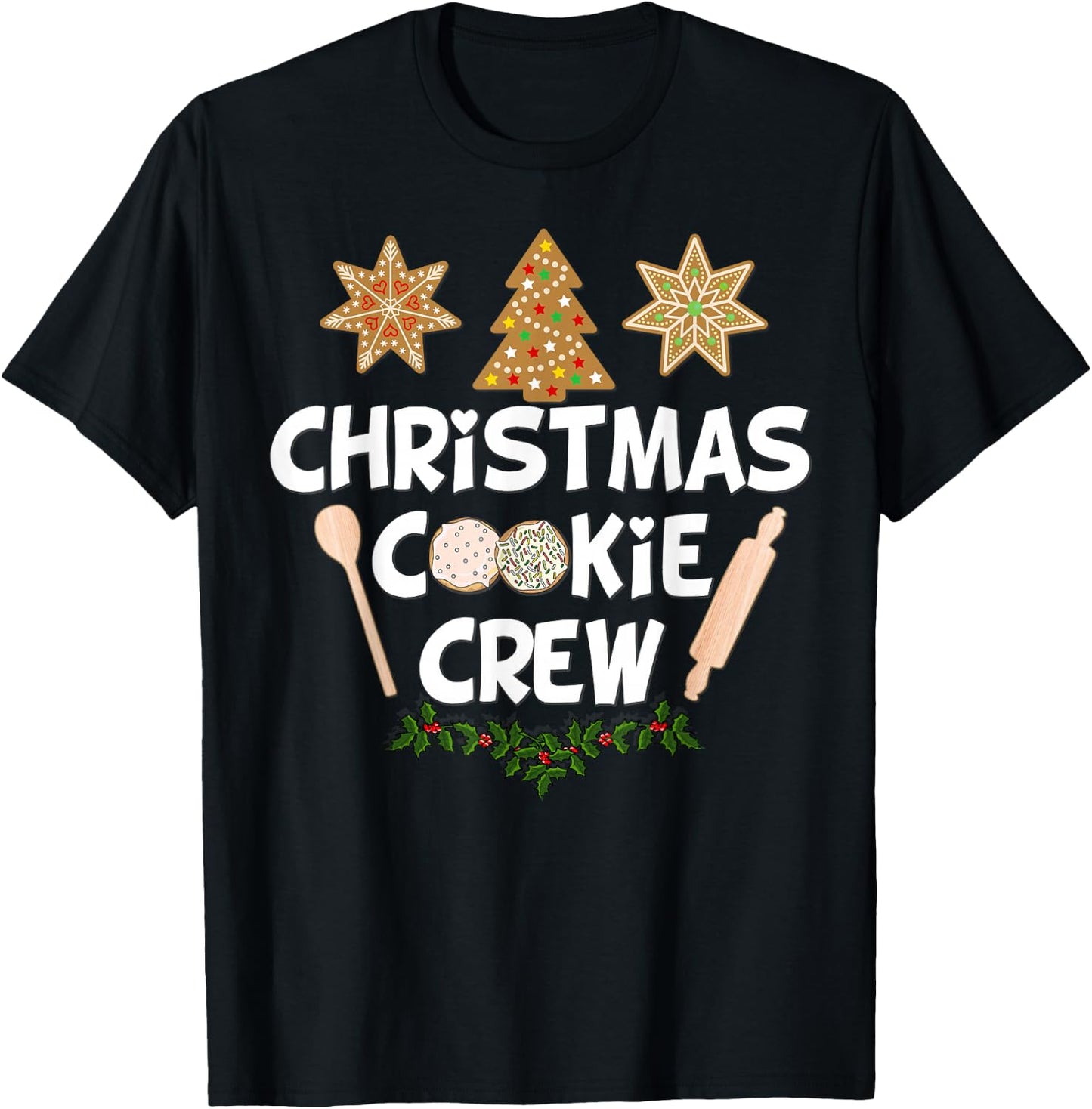 Christmas Cookie Crew Baking Team T-Shirt - T-Shirt | Black