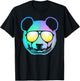 Panda Neon Bear Face T-Shirt - T-Shirt | Black