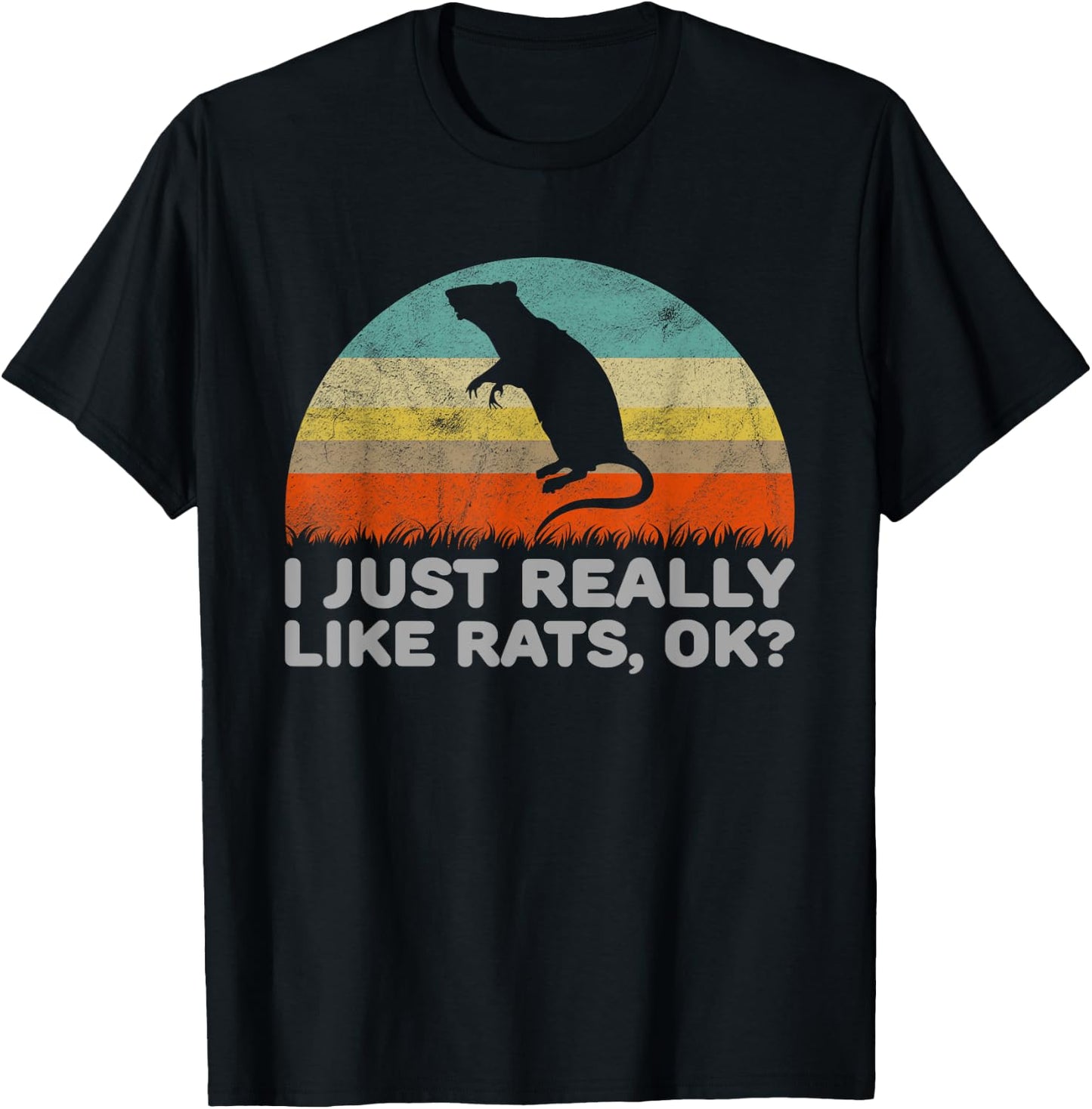 Funny I Just Really Like Rats OK T-Shirt - T-Shirt | Black