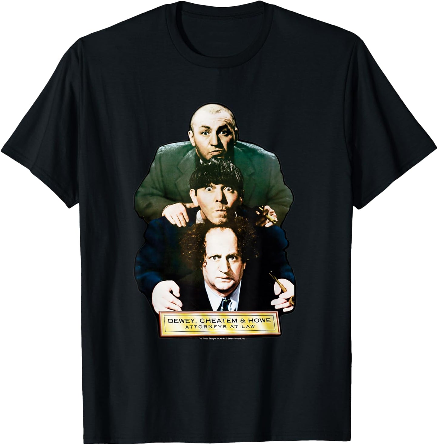 TTS- The Three Stooges Dewey, Cheatem & Howe: Attorneys T-Shirt - T-Shirt | Black